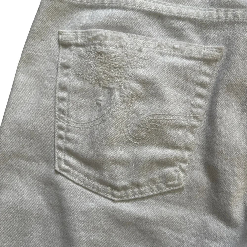 AG Denim The Nikki Relaxed Skinny Distressed Bermuda Denim Shorts - Picture 9 of 16